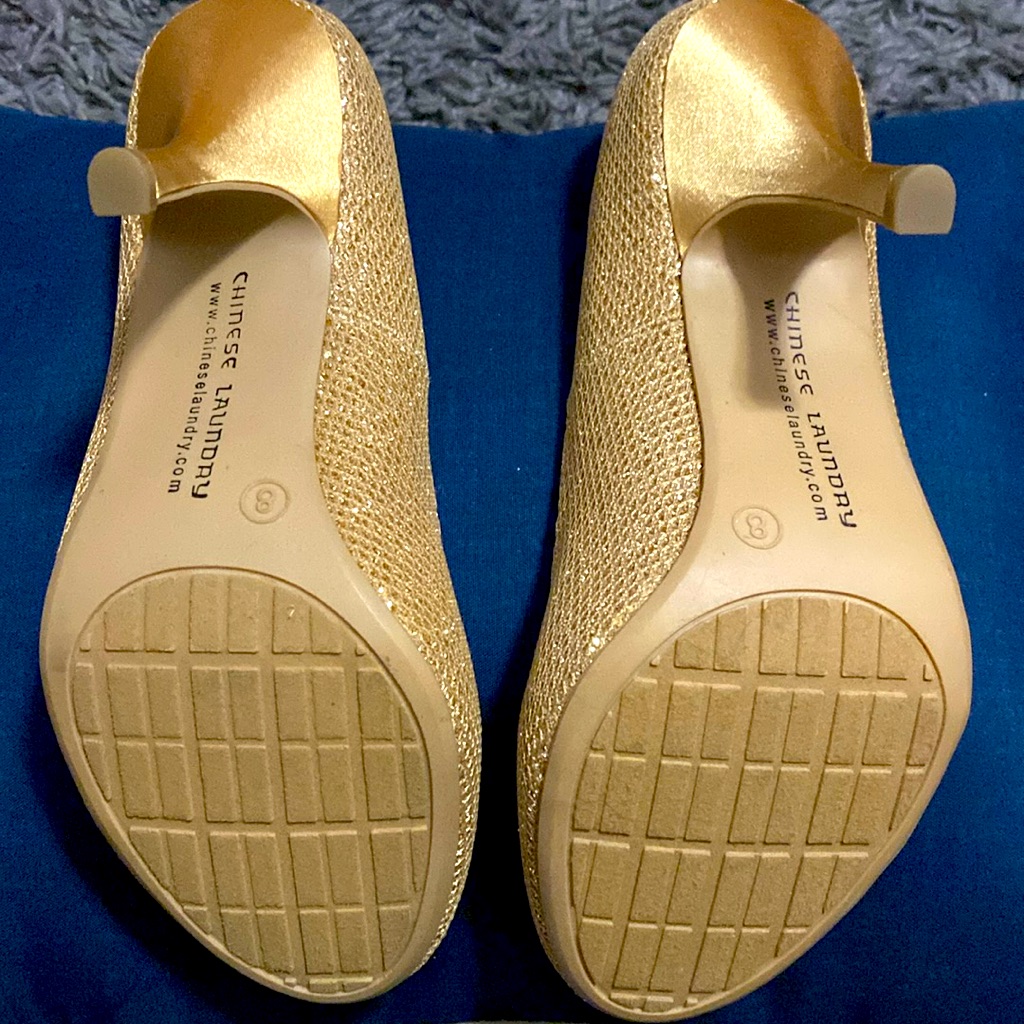 Brand New Gold Chinese Laundry Heels